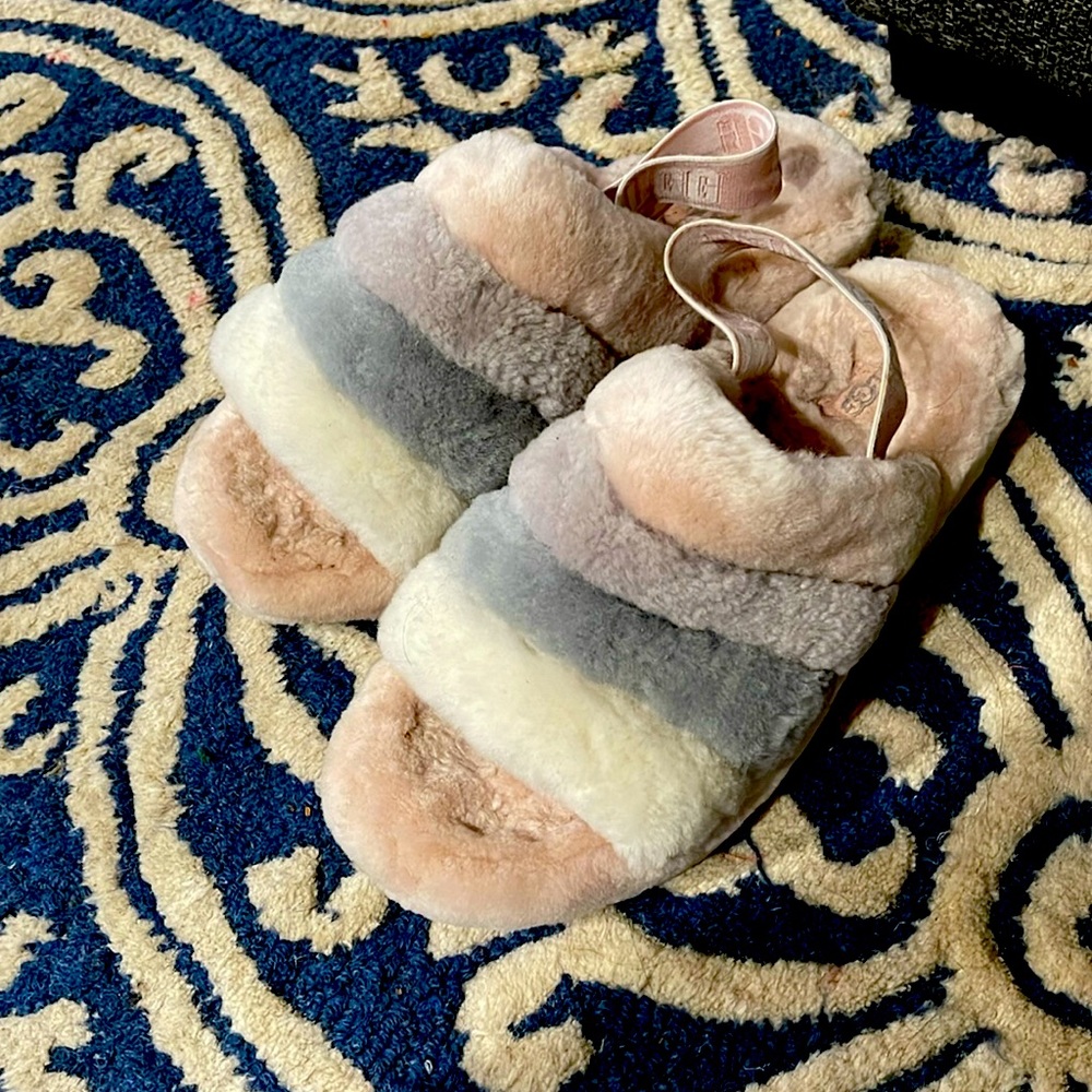 Ugg fluff yeah multi in pink/grey hue